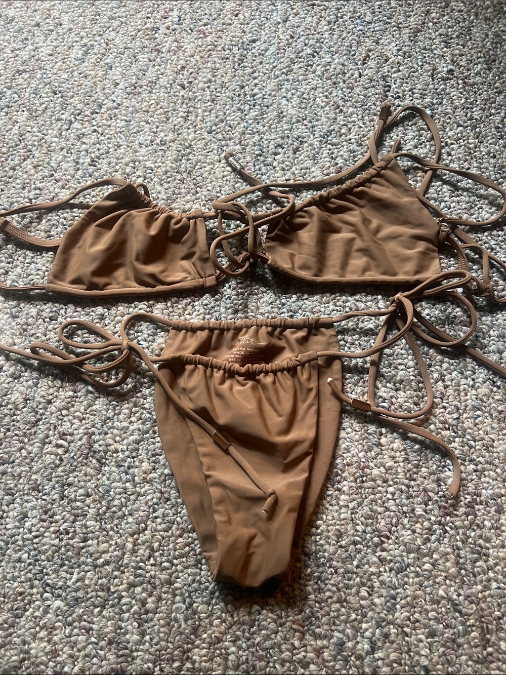 Juillet Brown Tie-Side Bikini Set
